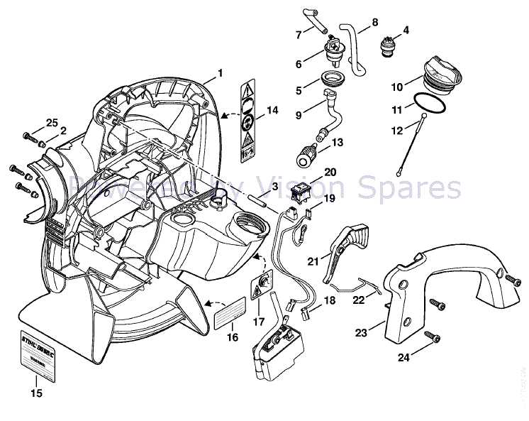 Diagram Of Stihl BR 800 Backpack Blower Parts